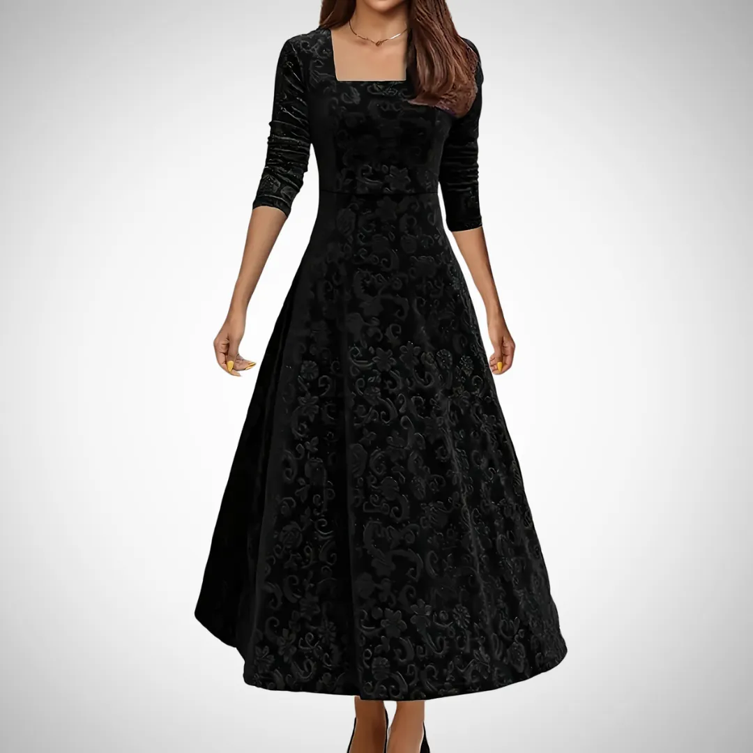 Genevieve Floral Velvet Dress