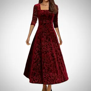 Genevieve Floral Velvet Dress