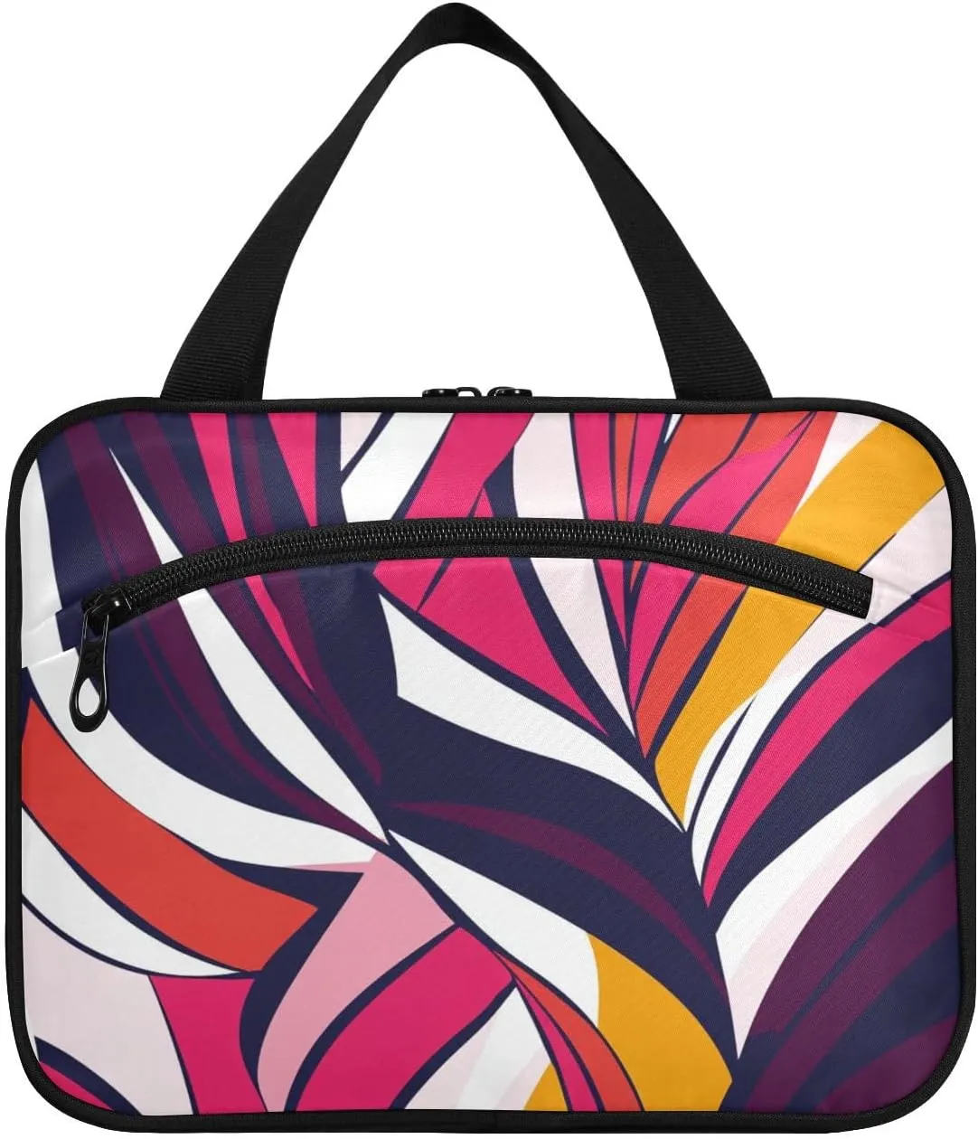 Geometric Peach hanging travel bag hanging with hook, designer washable skincare bag for travel accessories for women toilet bolsa de maquillaje para mujer L
