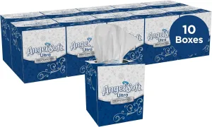 Georgia-Pacific Angel Soft Ultra Professional Series Premium 2-Ply Facial Tissue (4636014), 96 Sheets Per Box, 10 Tissue Cube Boxes Per Case