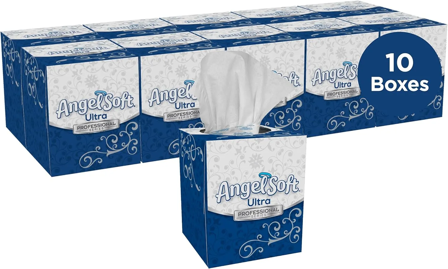 Georgia-Pacific Angel Soft Ultra Professional Series Premium 2-Ply Facial Tissue (4636014), 96 Sheets Per Box, 10 Tissue Cube Boxes Per Case