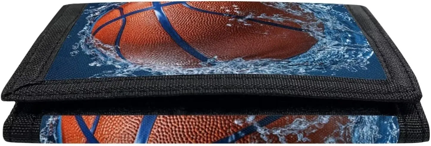 GIFTPUZZ Basketball Toddler Wallet for Boys Wallet for Teen Boy with Name School Money Bag for Christmas Birthday Gifts Add Your Name on Basketball