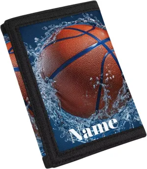 GIFTPUZZ Basketball Toddler Wallet for Boys Wallet for Teen Boy with Name School Money Bag for Christmas Birthday Gifts Add Your Name on Basketball
