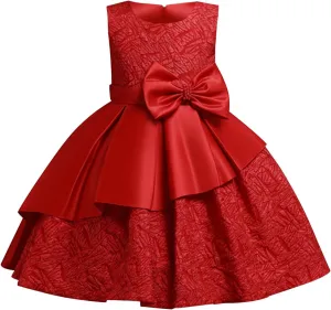 Girls Evening Gown Pageant Vintage Wedding Tutu Dress Elegant Ruffles Puffy Birthday Part𝐲 Dress