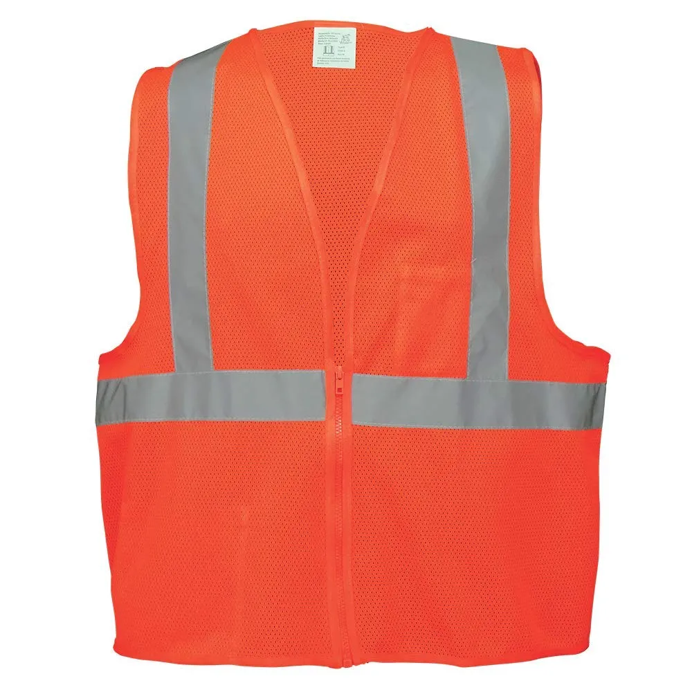 Global Glove GLO-006 FrogWear Class 2 Polyester Mesh Safety Vest with 3M Reflective Fabric, 2X-Large, Orange (Case of 50)