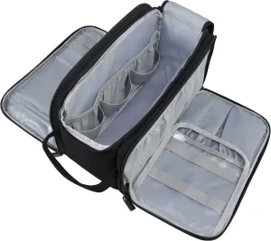 Gloppie Travel Toiletry Bag with Trolley Sleeve, Large Capacity Toiletry Organizer Waterproof Shaving Dopp Kit, Train Case for Travel Essentials and Makeup (Black)