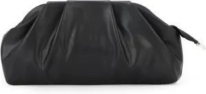 GOKTOW Ruched Dumpling Clutch Purse Women's Evening Bag Soft Vegan Leather Handbags for Weddings Proms Cocktail-Gemma