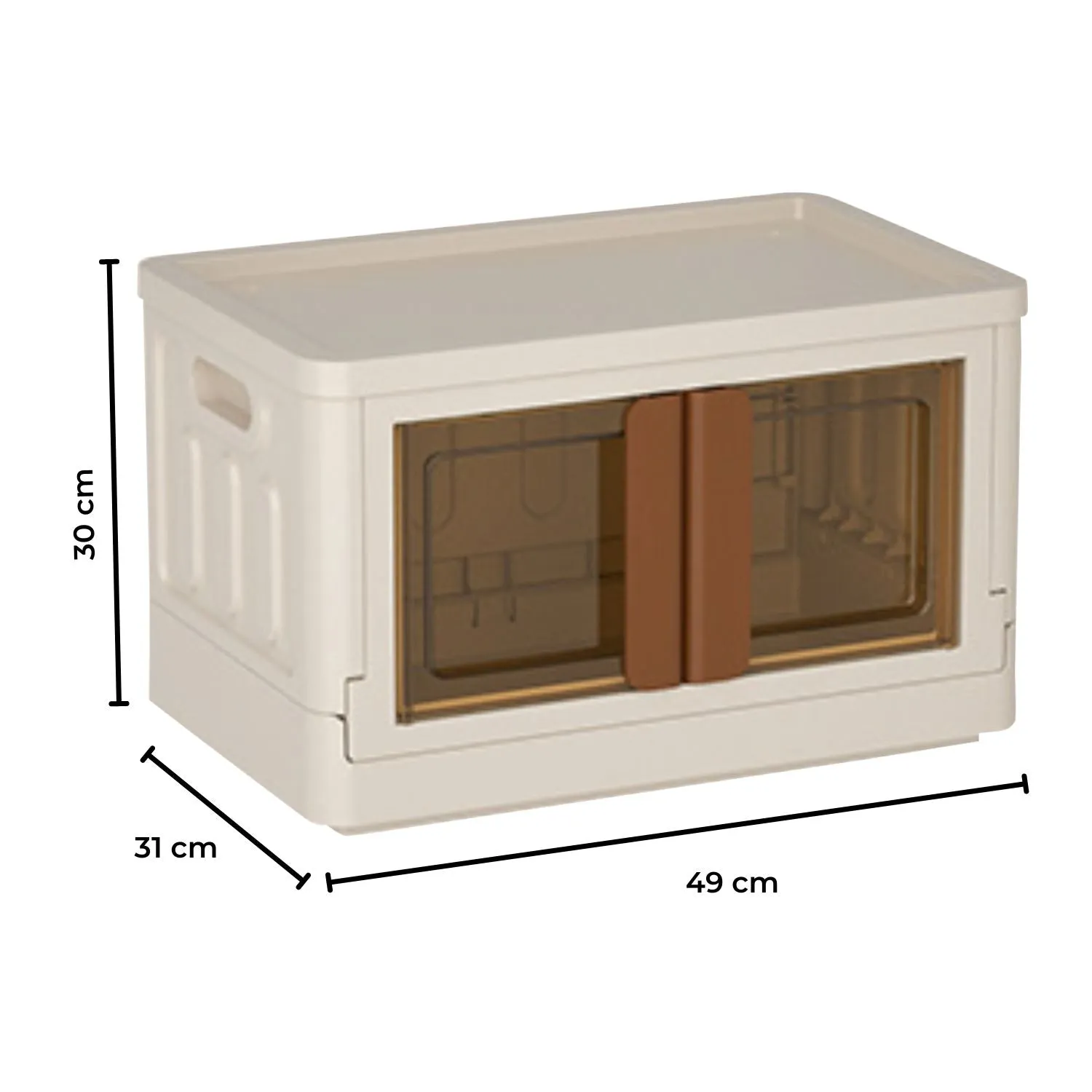 GOMINIMO 32L Foldable Storage Organizers(lvory Brown)