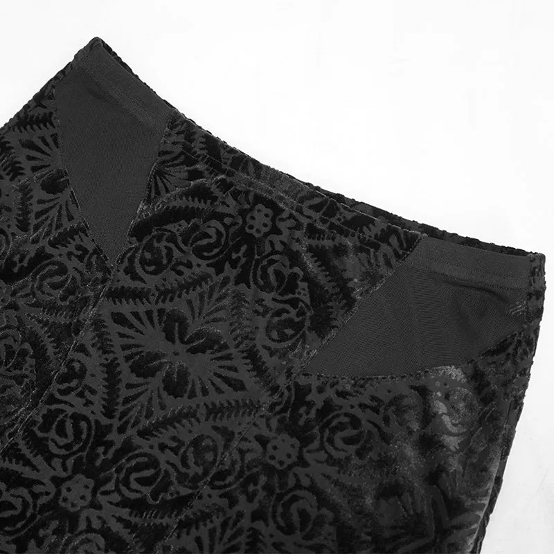 Gothic Cross Maxi Mesh Skirt