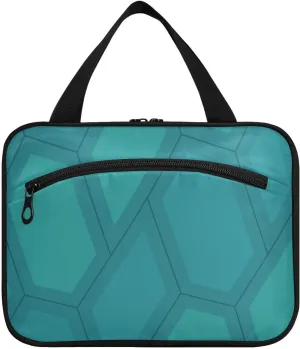 Green Irregular Line hanging travel bags with hook, designer foldable brush bag for traveling women traveling envase para perfume de L