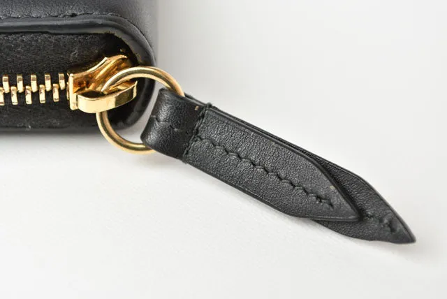 Gucci Leather Long Wallet Round Zipper Sylvie 476083