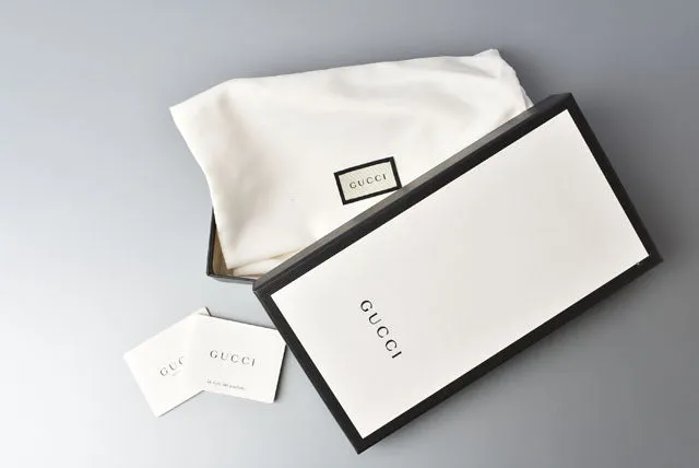 Gucci Leather Long Wallet Round Zipper Sylvie 476083