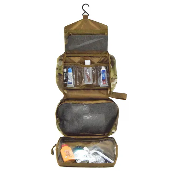 Gun Metal Grey Concho Hanging Toiletry Bag