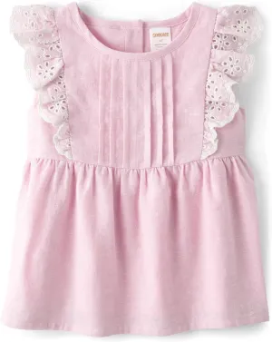 Gymboree Girls' and Toddler Short Sleeve Linen Top