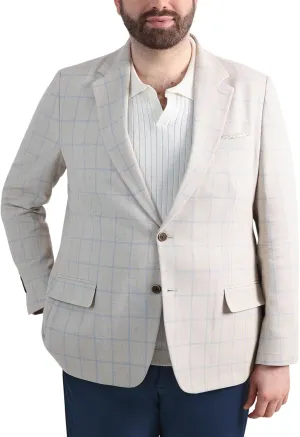 Haggar Men's JMH Premium Tailored Fit Stretch Linen Blend Sport Coat - Regular and Big & Tall Sizes