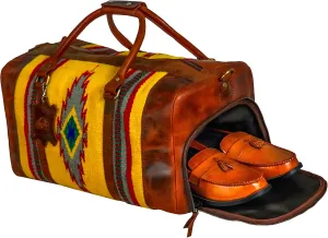 Handmade Premium Duffle leather heavy duty Gym Sports Overnight Luggage Carry On Unisex Travel Rug Wollen Bag MO7