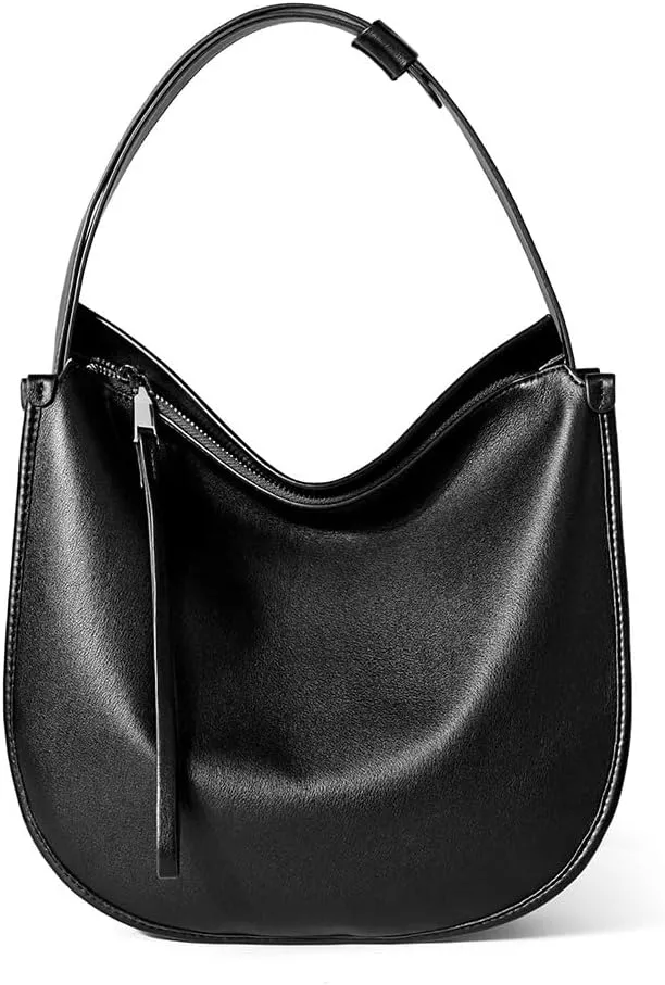 Handmade Soft Leather Tote Bag for Women, Minimalist Casual Shoulder Bag Perfect for Work Commute Travel,Annual New