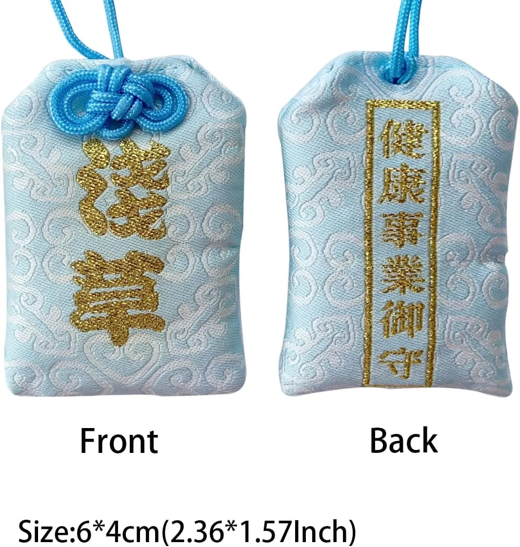 Handmade Traditional Japanese Omamori Blessing Lucky Amulet for Health and Career Success Hanging Fortune Bag Gifts for Women Men