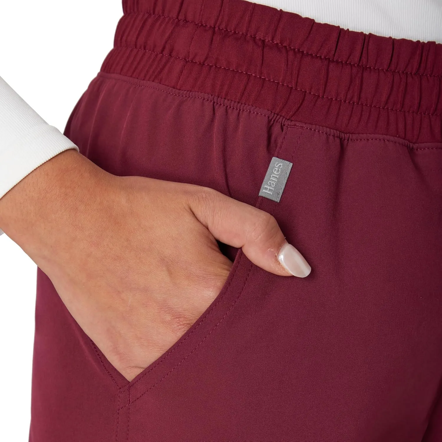 Hanes Comfort Fit Pants, Moisture-Wicking Healthcare Scrubs for Women, 3 Pockets
