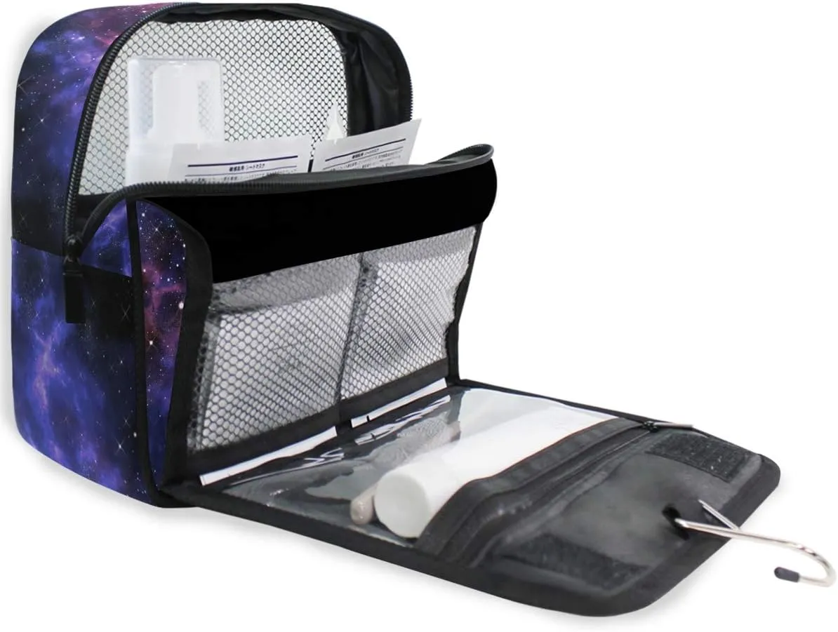 Hanging Toiletry Bag Universe Galaxy Star Space, Makeup Bag Cosmetic Bag Bathroom Travel Organizer Large for Women Girls
