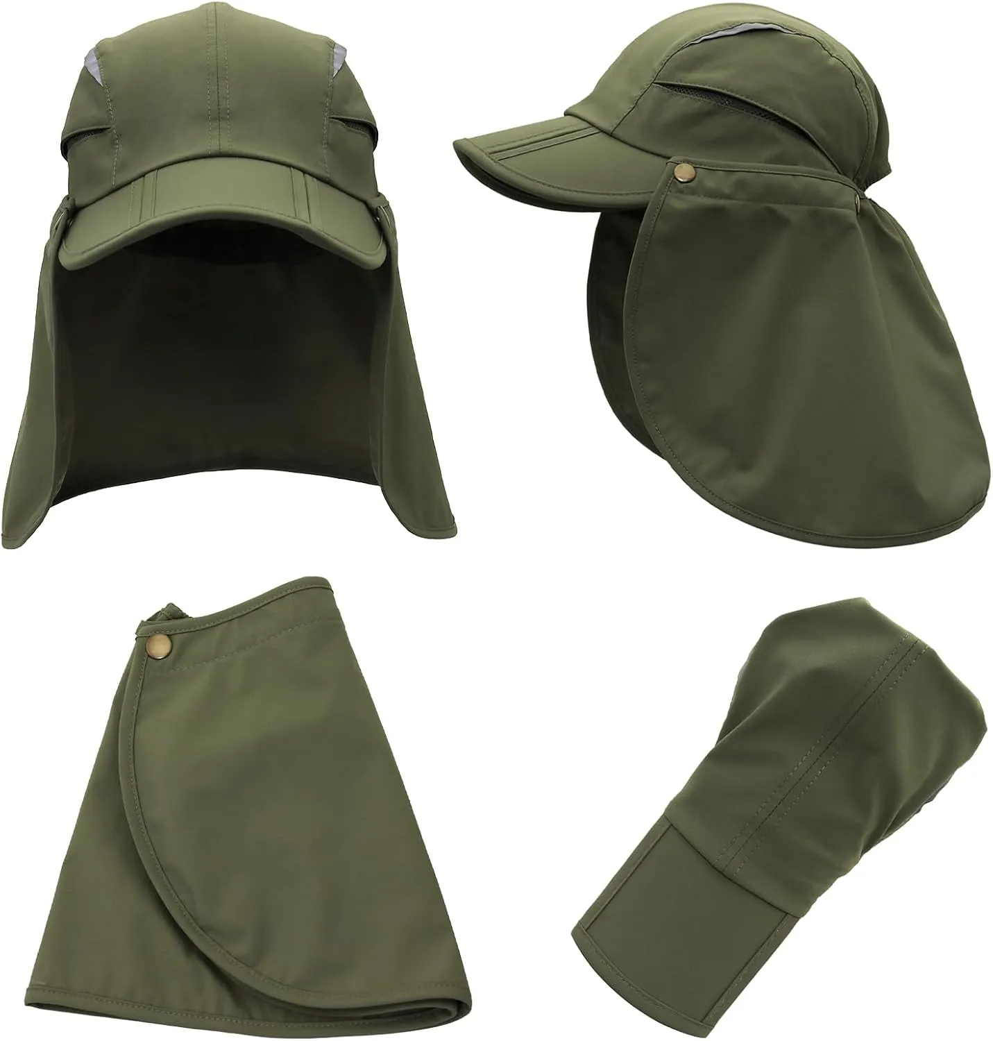 Hat with Neck Protection Detachable Multi-Purpose Summer Sun Hat Sun Protection Breathable Quick Dry UV Protection