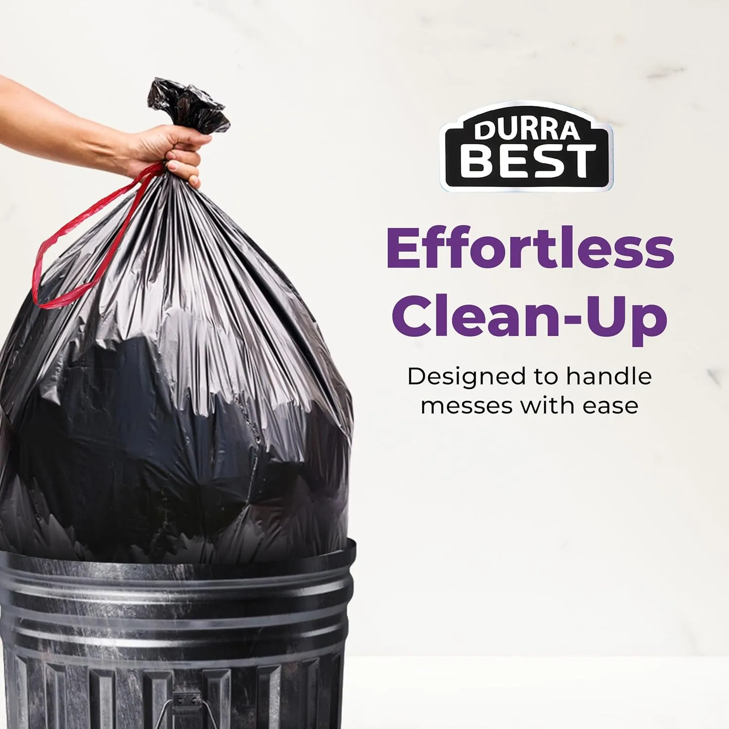 Heavy-Duty Trash Bags – 36 count, 18 Gallon Black, Ultra Thick Drawstring Garbage Bags – Leak-Resistant for Home & Commercial Use, Big Trash Bags