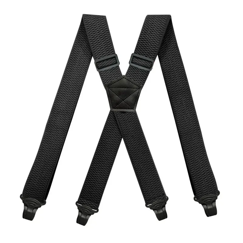 Heavy Duty Work Suspenders - X-Back 4 Plastic Gripper