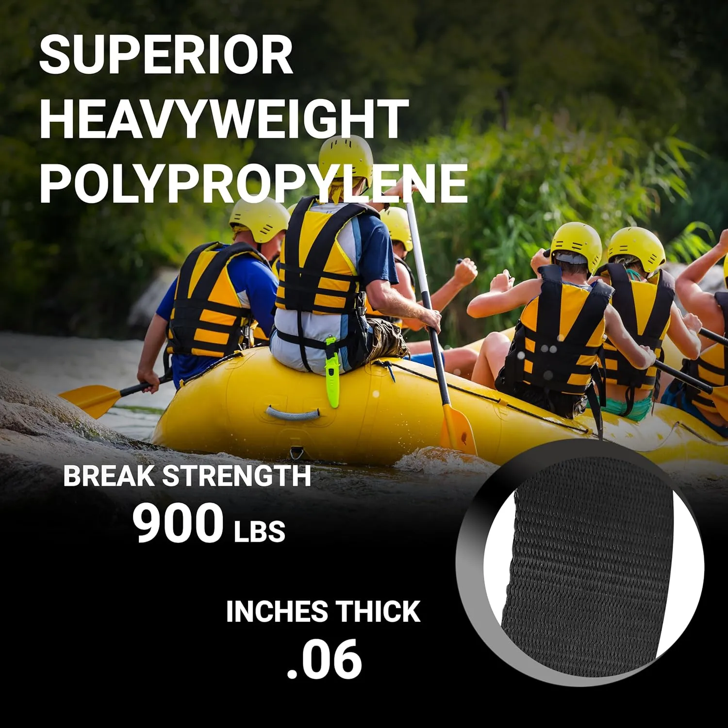 Heavyweight Polypropylene Webbing - Heavy Duty Poly Strapping for Outdoor DIY Gear Repair