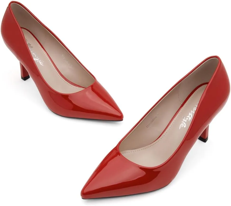 Herstyle Women’s High Heel Pumps – 2025 Trendy Pointed Toe Heels, 3 Inch Closed Toe Stilettos, Elegant Dress Shoes for Work, Office, Wedding & Formal Events