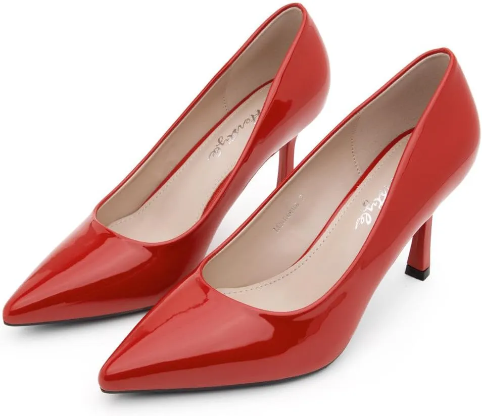 Herstyle Women’s High Heel Pumps – 2025 Trendy Pointed Toe Heels, 3 Inch Closed Toe Stilettos, Elegant Dress Shoes for Work, Office, Wedding & Formal Events