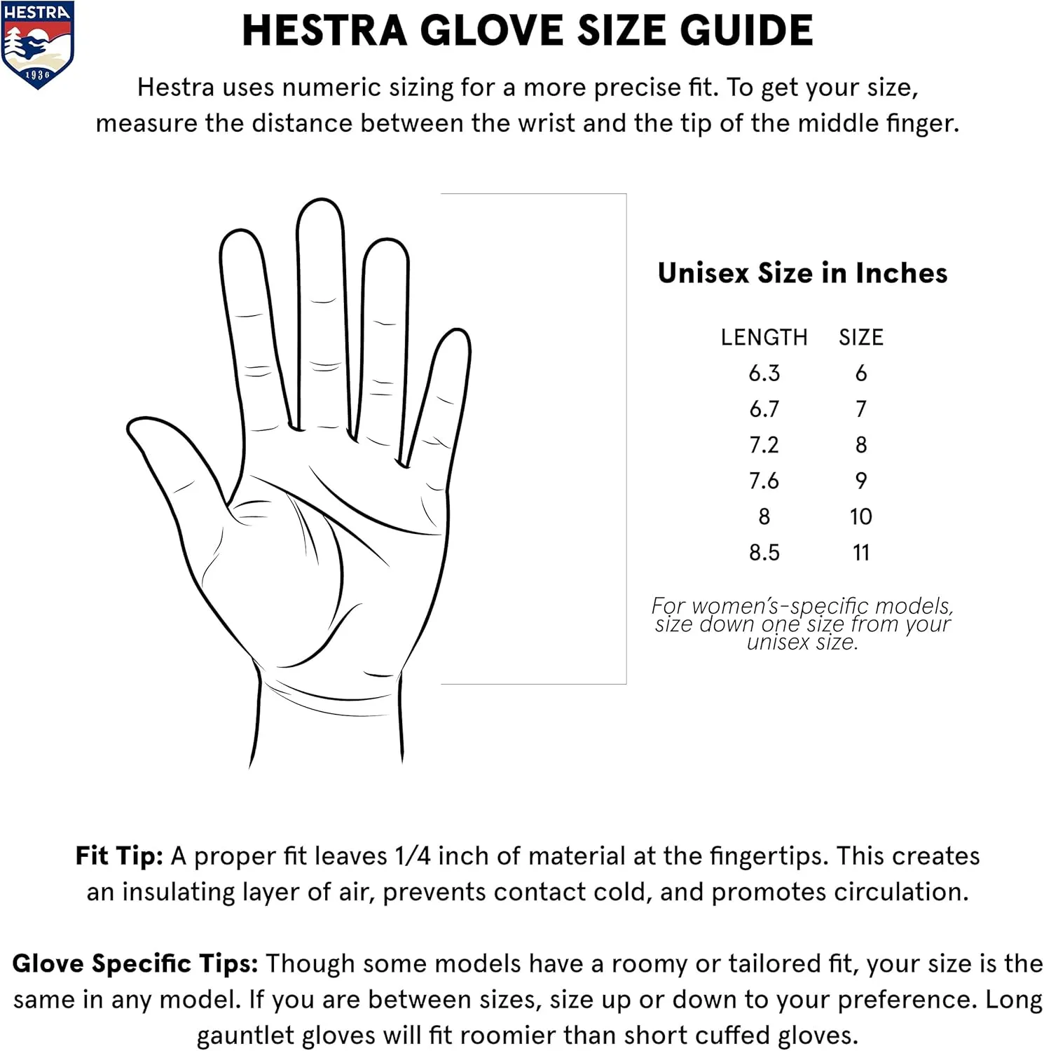 Hestra Women’s Voss CZone 5-Finger Glove I Leather, Waterproof, Alpine Skiing Gloves