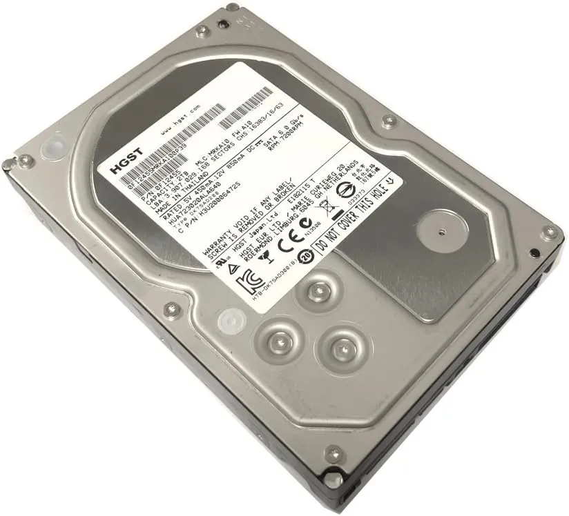 HGST Ultrastar 7K3000 2TB HUA723020ALA640 (0F12455) 2TB 64MB Cache 7200RPM SATA 6.0Gb/s Enterprise 3.5in Hard Drive (For PC, Mac, CCTV DVR, RAID, NAS) - (Renewed) w/1 Year Warranty