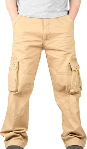 Hiking Pants Men Tactical Cargo Pants for Men Baggy Military Trousers Lightweight Joggers Work Multi-Pocket Pants