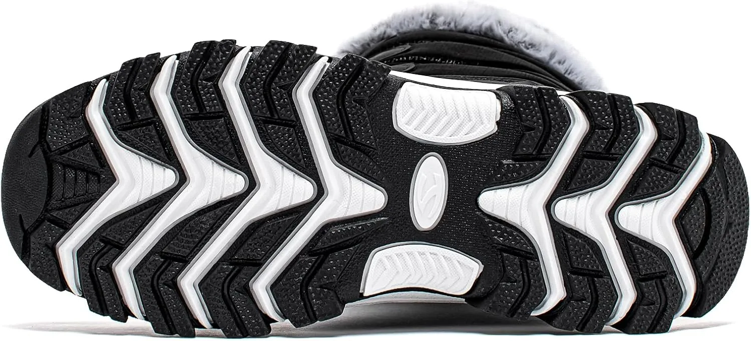 HOBIBEAR Women's Waterproof Winter Snow Boots Lightweight Warm Faux Fur Lined Mid-Calf Booties