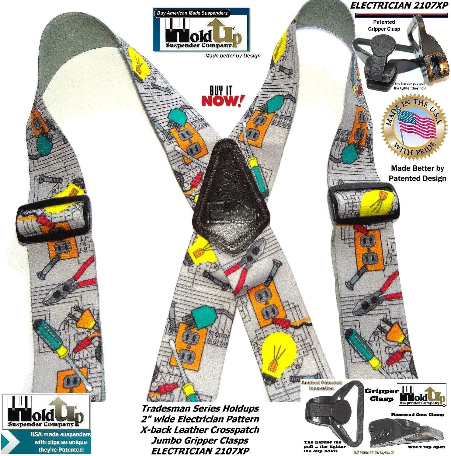 Holdup 2" wide Tradesman Series Suspenders for Men