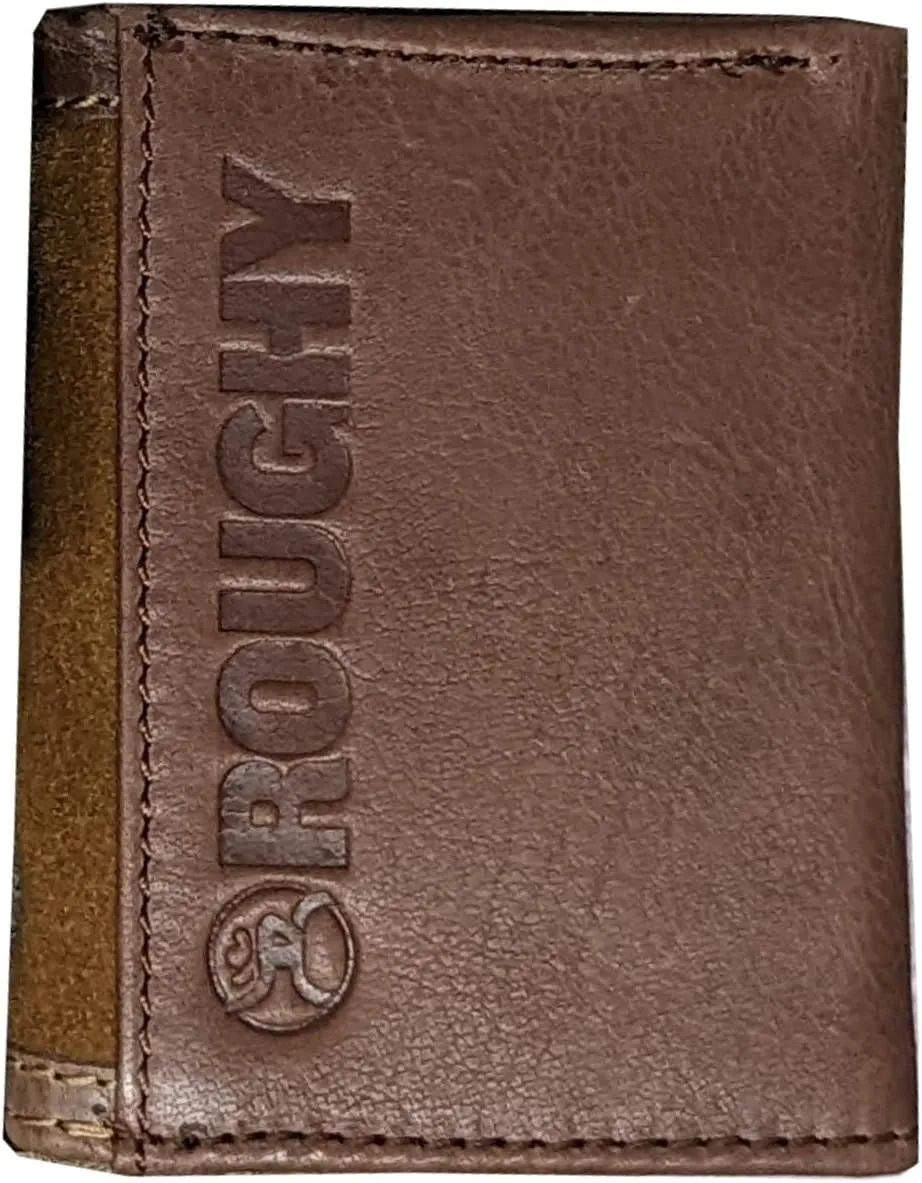 HOOEY Leather Tri-Fold Men's Wallet (Roughout - Brown)