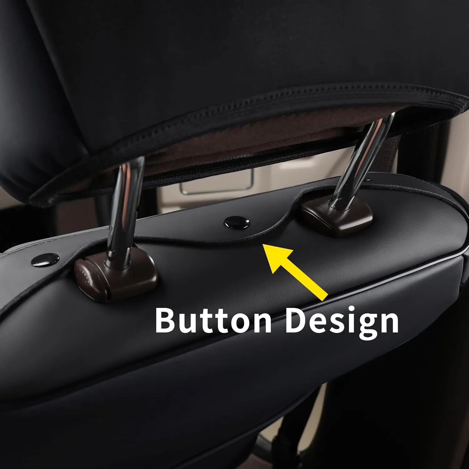 Huidasource Silverado Faux Leather Seat Covers Full Coverage Custom Fit for Truck Chevy Chevrolet Silverado Sierra 1500 2007-2024, 2500HD 3500HD 2015-2024 Crew Double Extended Cab (Front Pair/Black)
