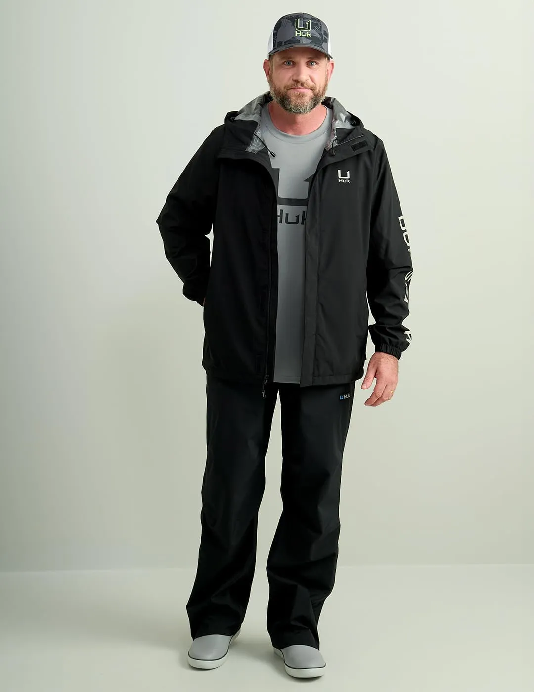 HUK Men's Storm Jacket, Heavy Duty Fishing Rain Coat