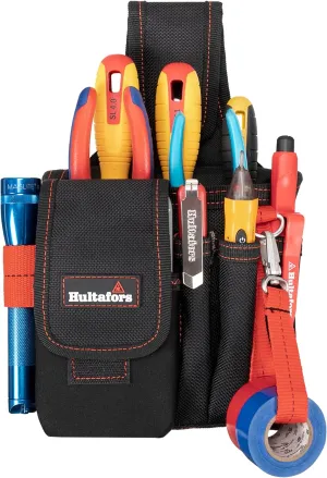 Hultafors Work Gear HT5101 Small Technician's Pouch, Heavy Duty Ballistic Polyester, Neoprene Padded Cell Phone Holder, Large Main Pocket