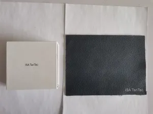 ISA TanTec Leather cloth, soft synthetic black synthetic fabric material, used for DIY crafts, etc