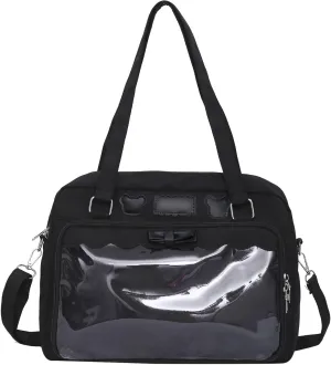 Ita Bag for Women Adult JK Uniform Inspired Y2K Shoulder Bag Japanese Chic Purse Kawaii Solid Color Spacious Interior