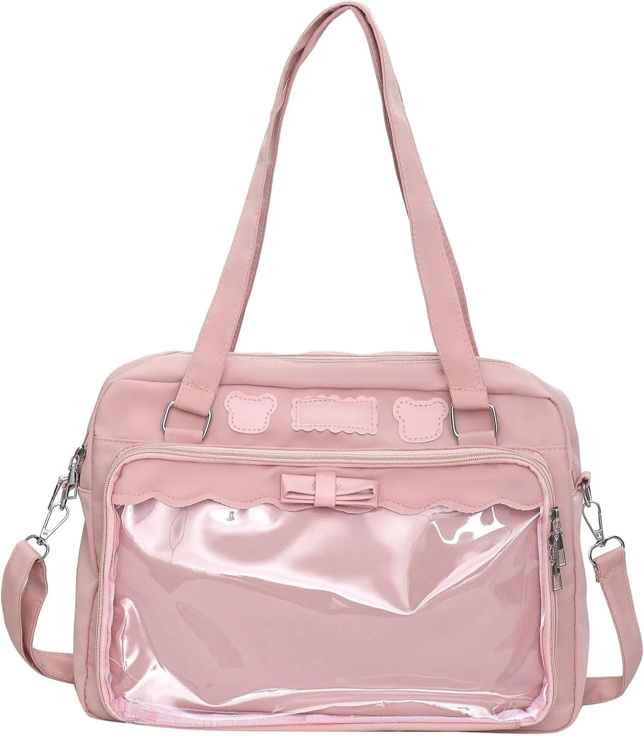 Ita Bag for Women Adult JK Uniform Inspired Y2K Shoulder Bag Japanese Chic Purse Kawaii Solid Color Spacious Interior