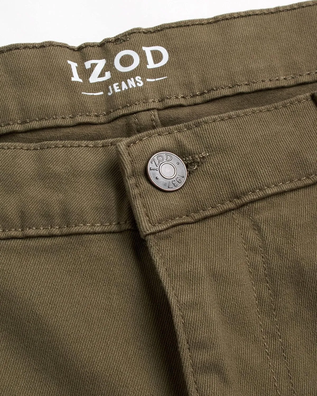 IZOD Men's Relaxed Fit Jeans - Classic 5-Pocket Comfort Stretch Denim - Straight Leg Casual Work Pants for Men