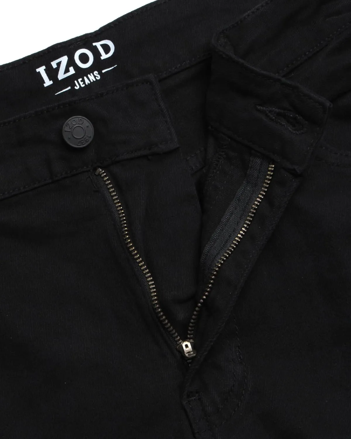 IZOD Men's Relaxed Fit Jeans - Classic 5-Pocket Comfort Stretch Denim - Straight Leg Casual Work Pants for Men