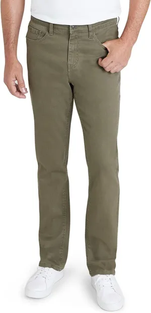 IZOD Men's Relaxed Fit Jeans - Classic 5-Pocket Comfort Stretch Denim - Straight Leg Casual Work Pants for Men