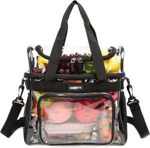J.CARP Clear Bag Heavy Duty Backpack Durable Transparent See Through Bag