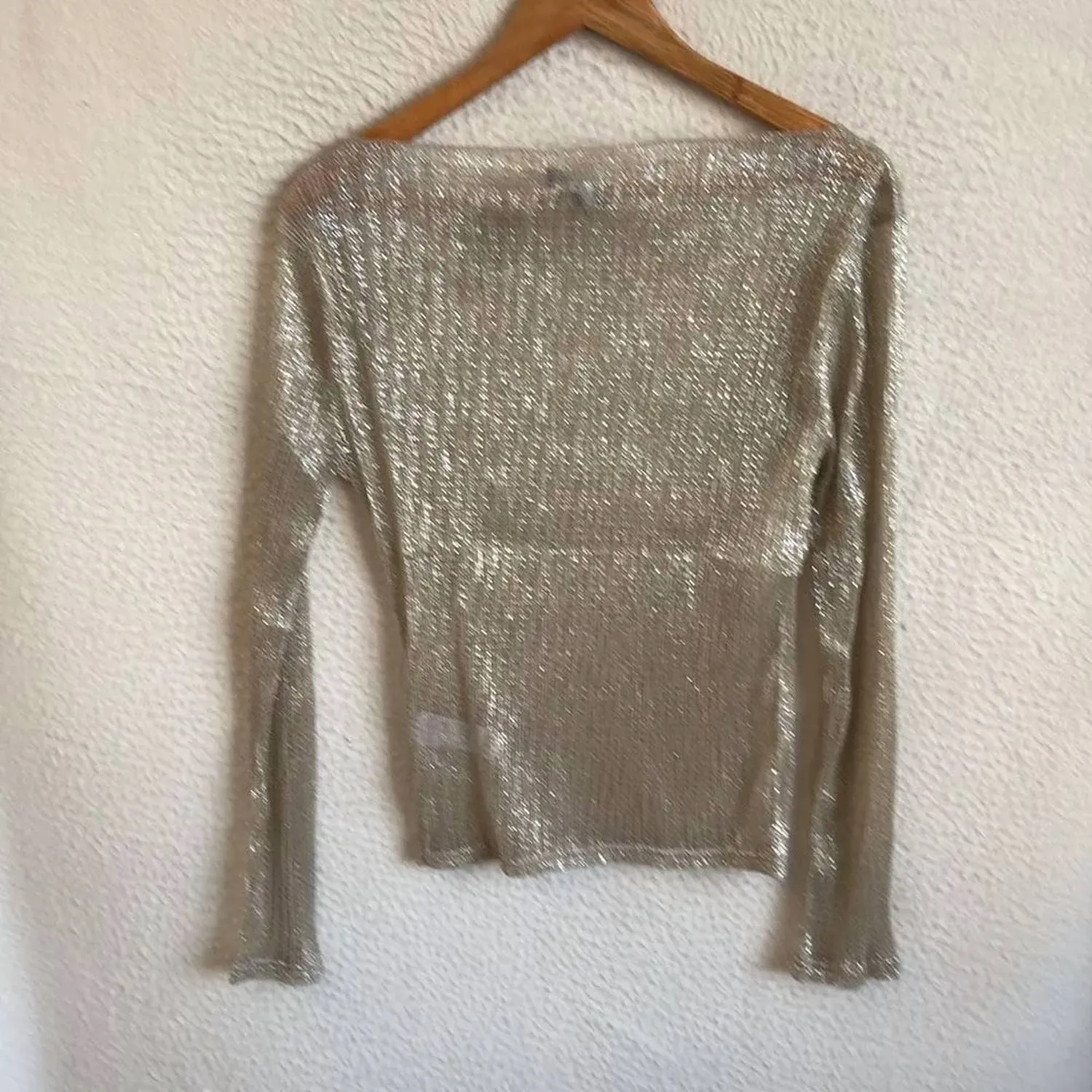 J.Crew - Women's Sheer Metallic Boatneck Top