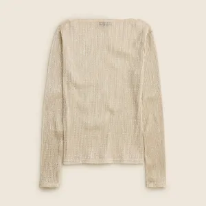J.Crew - Women's Sheer Metallic Boatneck Top