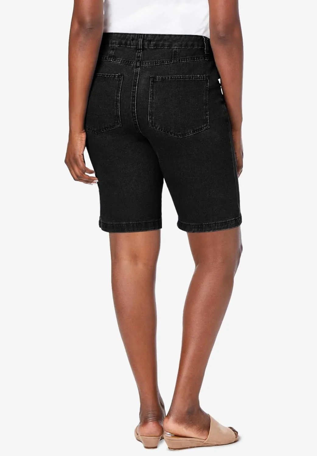 Jessica London Women's Plus Size Classic Cotton Denim Shorts