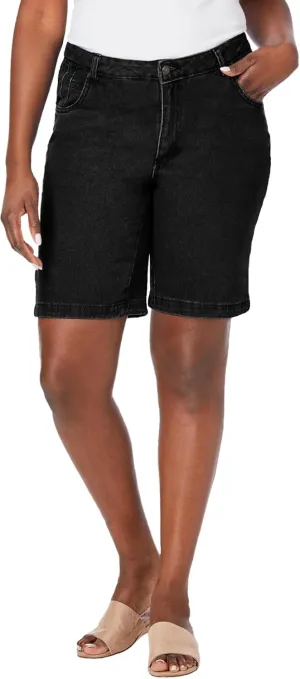 Jessica London Women's Plus Size Classic Cotton Denim Shorts